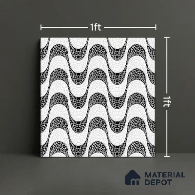 Highlighter Tiles  Tile TL 07246 Plana 6004 Sinking 1 ft x 1 ft Ceramic Matte Finish - 9 mm  | 2 mm Spacer is Mandatory (Sample)